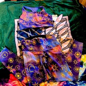 Never used Victoria Secret sport set Racerback sports bra with legging Astrology